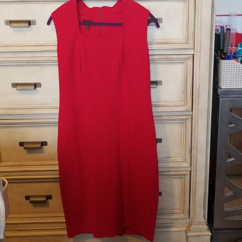 Talbots Red Sleeveless Shift Dress, size 12 NWT
